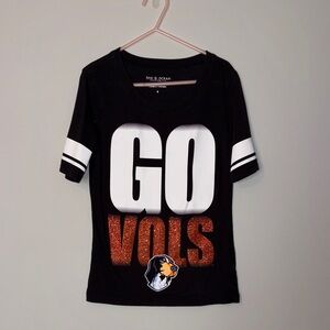 5th & Ocean Black Kids Short-Sleeve 'GO VOLS' Graphic Tee with Orange Glitter